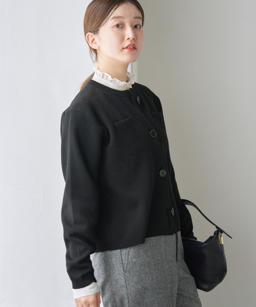 スーパーファインスムースクルーカーディガン（カーディガン