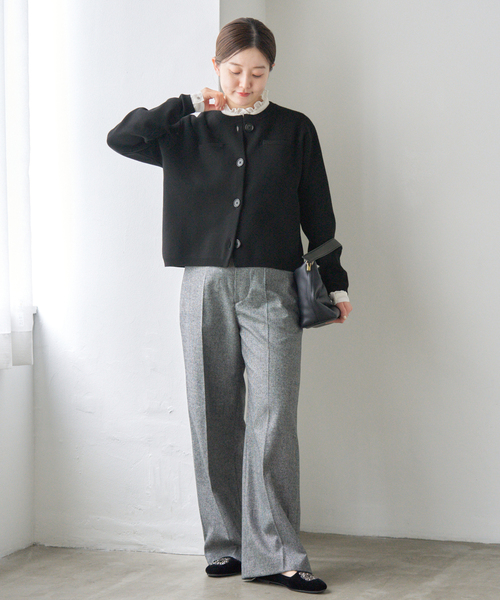 スーパーファインスムースクルーカーディガン（カーディガン