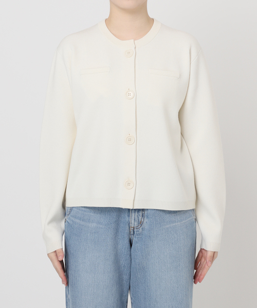 スーパーファインスムースクルーカーディガン イエナ 追加2予約》スーパーファインスムースクルーカーディガン