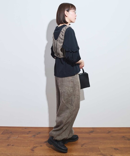 fig London(フィグロンドン)の「●classic LINEN bustier(シャツ/ブラウス・レディース・ダークブラウン/ブラック/グレー・FREE)」の22枚目の写真