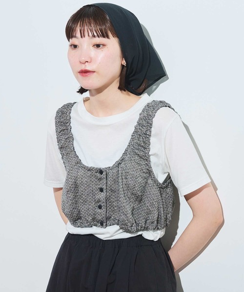 fig London(フィグロンドン)の「●classic LINEN bustier(シャツ/ブラウス・レディース・ダークブラウン/ブラック/グレー・FREE)」の6枚目の写真