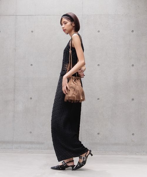 PAGEBOY(ページボーイ)の「ポコポコナロースカート(スカート・レディース・サックスブルー/ブラック/オフホワイト・FREE)」の12枚目の写真