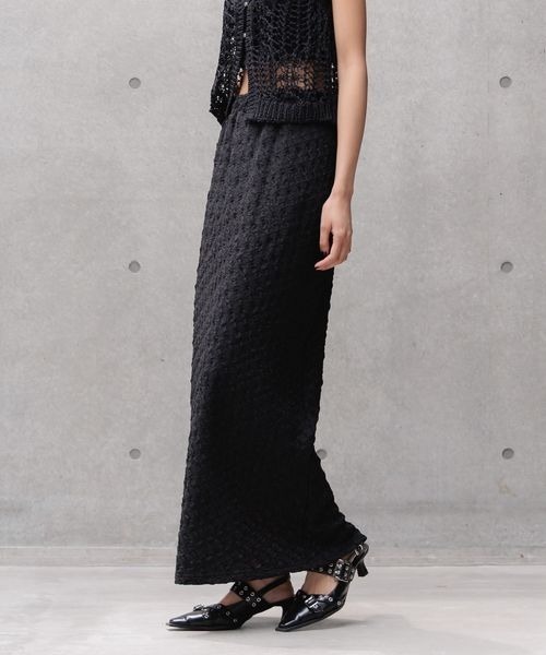 PAGEBOY(ページボーイ)の「ポコポコナロースカート(スカート・レディース・サックスブルー/ブラック/オフホワイト・FREE)」の14枚目の写真