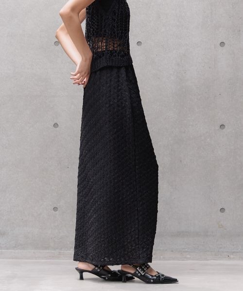 PAGEBOY(ページボーイ)の「ポコポコナロースカート(スカート・レディース・サックスブルー/ブラック/オフホワイト・FREE)」の16枚目の写真