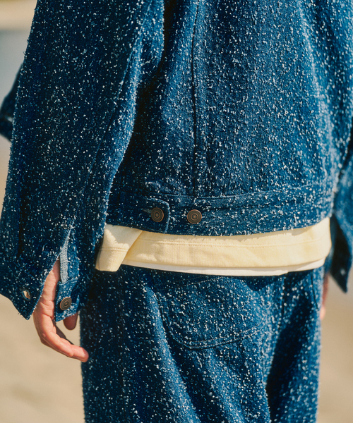 417 EDIFICE(フォーワンセブンエディフィス)の「NEPDENIM / ネップデニム トラッカージャケット(デニムジャケット・メンズ・ブラック/ネイビー・LARGE/MEDIUM)」の15枚目の写真