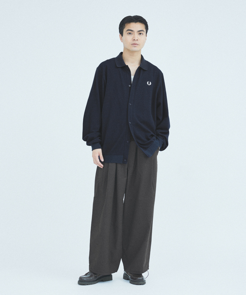 FRED PERRY / フレッドペリー 別注 フル ボタン ピケ ポロシャツ