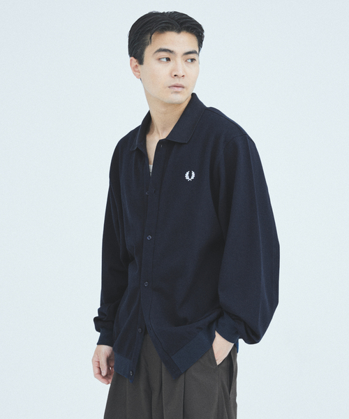 FRED PERRY / フレッドペリー 別注 フル ボタン ピケ ポロシャツ FRED PERRY / フレッドペリー 別注 フル ボタン ピケ ポロシャツ