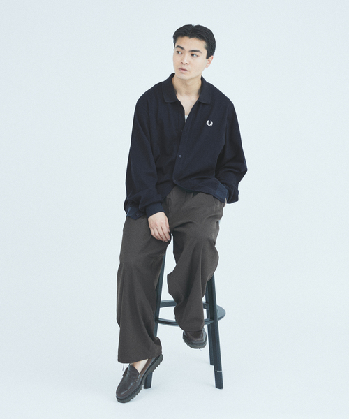 FRED PERRY / フレッドペリー 別注 フル ボタン ピケ ポロシャツ FRED PERRY / フレッドペリー 別注 フル ボタン ピケ ポロシャツ