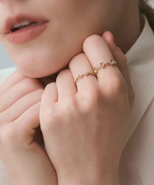 水瓶座＞K5アメジスト／アクアマリンリング（リング）｜agete