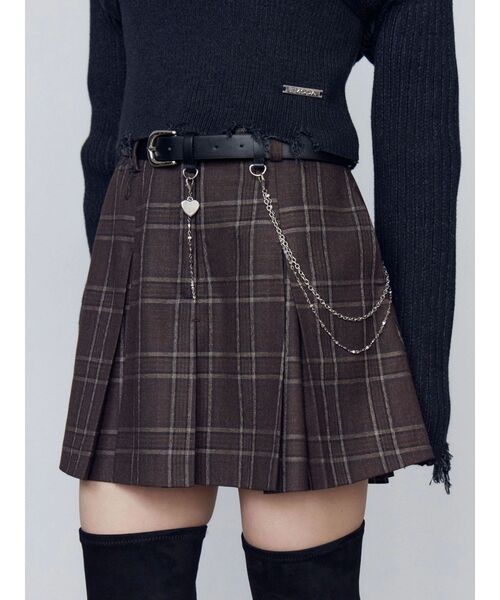 EMODA（エモダ）の「プリーツミニスカート（スカート・レディース・グレー/ブラック/ブラウン・MEDIUM/SMALL）」の8枚目の写真