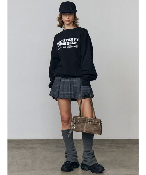 EMODA(エモダ)の「プリーツミニスカート(スカート・レディース・グレー/ブラック/ブラウン・MEDIUM/SMALL)」の10枚目の写真