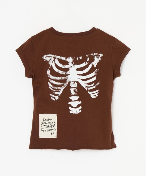 トップス BEEDEN BONE PRINT LAYERED LOGO TEE BONE PRINT LAYERED LOGO TEE（Tシャツ/カットソー）｜BEEDEN