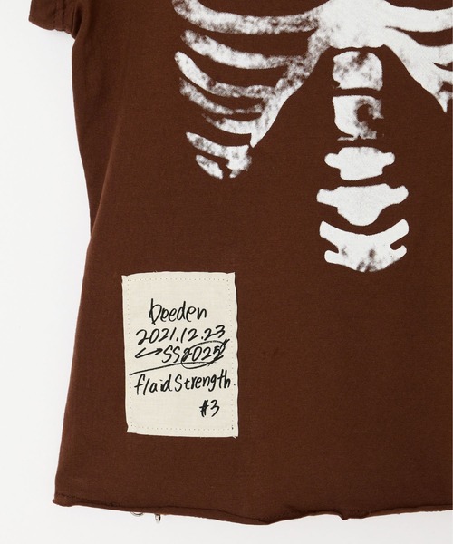 トップス BEEDEN BONE PRINT LAYERED LOGO TEE BONE PRINT LAYERED LOGO TEE（Tシャツ/カットソー）｜BEEDEN