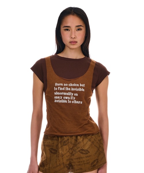 BONE PRINT LAYERED LOGO TEE（Tシャツ/カットソー）｜BEEDEN