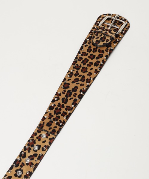 3.3 Field Trip (3.3フィールドトリップ)の「3.3 Field Trip/スタッズツキBIGベルト(ベルト・レディース・ブラック/レオパード/ブラウン・ONE SIZE)」の7枚目の写真
