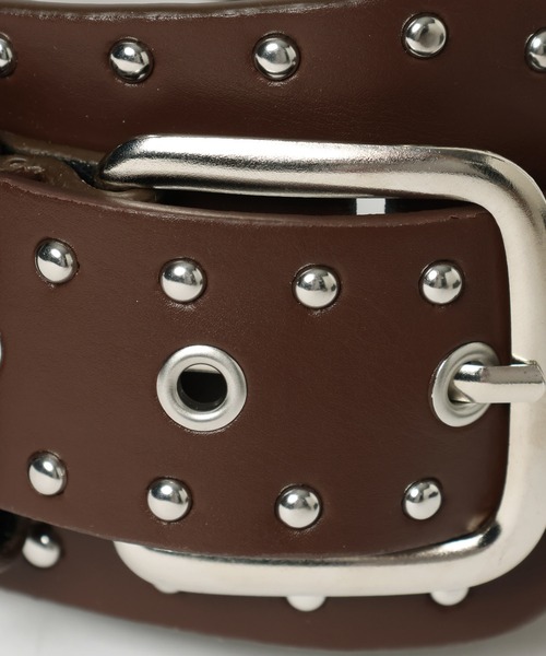 3.3 Field Trip (3.3フィールドトリップ)の「3.3 Field Trip/スタッズツキBIGベルト(ベルト・レディース・ブラック/レオパード/ブラウン・ONE SIZE)」の11枚目の写真