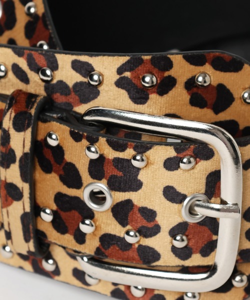 3.3 Field Trip (3.3フィールドトリップ)の「3.3 Field Trip/スタッズツキBIGベルト(ベルト・レディース・ブラック/レオパード/ブラウン・ONE SIZE)」の9枚目の写真