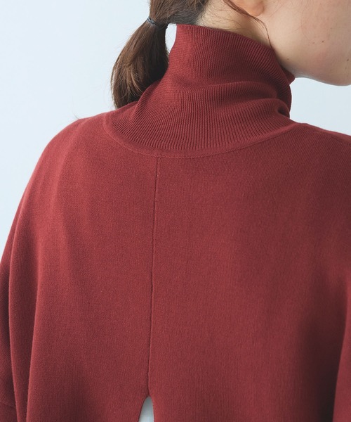 yuni（ユニ　）の「コットンスムース 2way ハイネックニット（ニット/セーター・レディース・ブラウン/サックスブルー/ブラック/ブルー・FREE）」の20枚目の写真