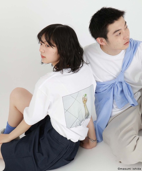 セール】石田真澄/フォトTシャツ/半袖/494906（Tシャツ/カットソー