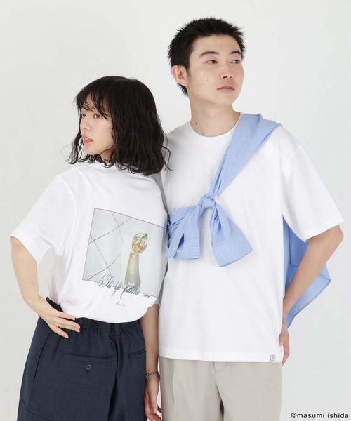 GLOBAL WORK(グローバルワーク)の「※石田真澄/フォトTシャツ/半袖/494906(Tシャツ/カットソー・メンズ・ネイビー/ホワイト系その他2/チャコールグレー/サックスブルー/ピンク系その他/ホワイト系その他3/ホワイト系その他/ホワイト系その他4・MEDIUM/LARGE/SMALL/X-LARGE)」の19枚目の写真