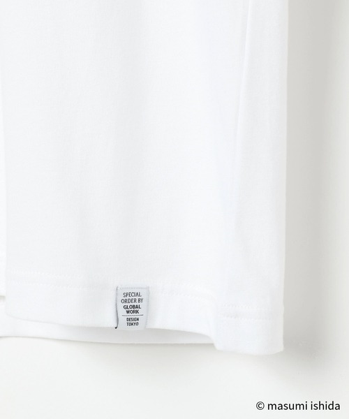 GLOBAL WORK(グローバルワーク)の「※石田真澄/フォトTシャツ/半袖/494906(Tシャツ/カットソー・メンズ・ネイビー/ホワイト系その他2/チャコールグレー/サックスブルー/ピンク系その他/ホワイト系その他3/ホワイト系その他/ホワイト系その他4・MEDIUM/LARGE/SMALL/X-LARGE)」の12枚目の写真