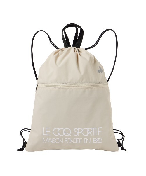 le coq sportif GOLF(ルコックスポルティフゴルフ)の「ナップサック型シューズケース(シューズ小物/雑貨・レディース・ブラック/ベージュ/ピンク・F)」の2枚目の写真