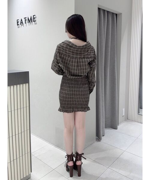 EATME(イートミー)の「ブラウスシャーリングワンピセット(ワンピース・レディース・レッド/ブラウン/ブラック・FREE)」の13枚目の写真