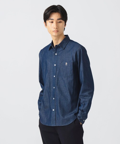 BEAMS HEART(ビームスハート)の「コーヒー刺繍 デニム シャツ(シャツ/ブラウス・メンズ・インディゴブルー/ブラック・S/M/L/XL)」の5枚目の写真