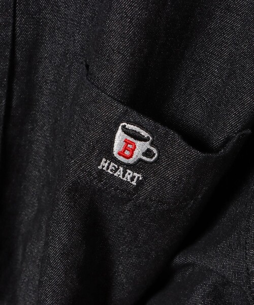 BEAMS HEART(ビームスハート)の「コーヒー刺繍 デニム シャツ(シャツ/ブラウス・メンズ・インディゴブルー/ブラック・S/M/L/XL)」の17枚目の写真