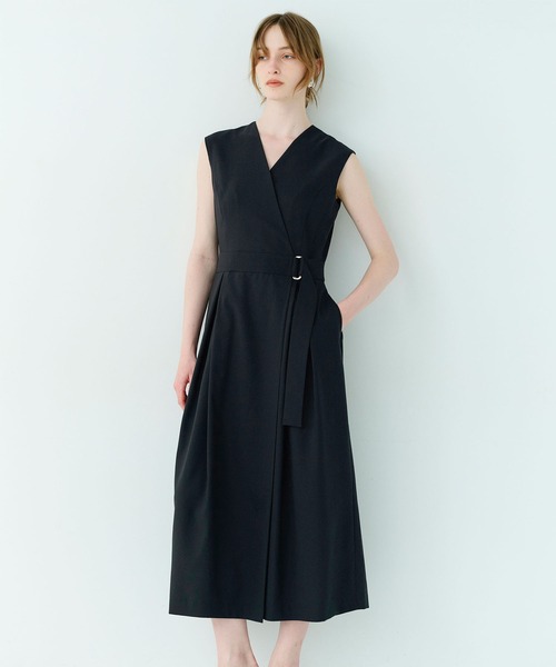 セール】カシュクールタックワンピース【DRY COMFORTABLE