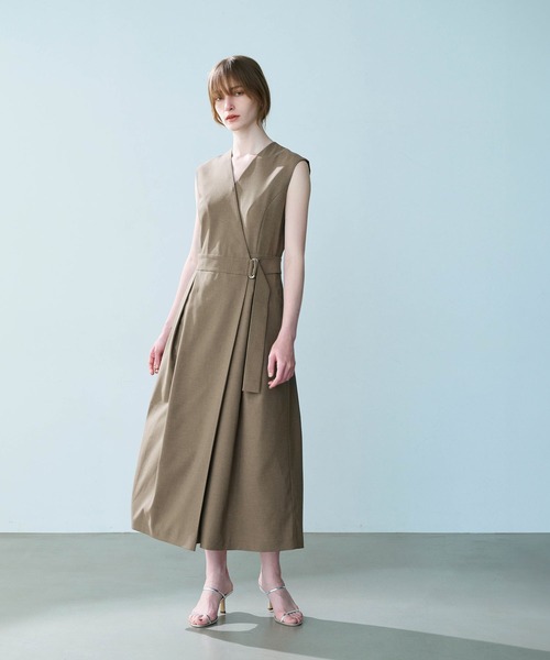 カシュクールタックワンピース【DRY COMFORTABLE】（ワンピース