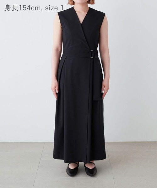 カシュクールタックワンピース【DRY COMFORTABLE】（ワンピース