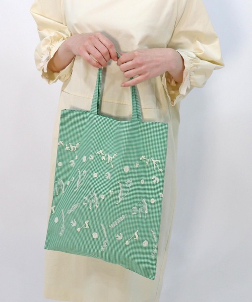 haupia（ハウピア）の「tulip dance【トートバッグ】（トートバッグ・レディース・ブルー/ブラック/グリーン・FREE）」の2枚目の写真