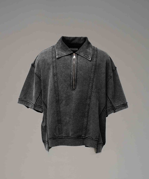 MAISON SPECIAL（メゾンスペシャル）の「《UNISEX》Chemical Over-Dyed Inside-Out Prime-Over Crew Neck T-Shirt/ケミカルオーバーダイインサイドアウトプライムオーバークルーネックTシャツ【MAISON SPECIAL/メゾンスペシャル】（Tシャツ/カットソー・メンズ・ホワイト/グレー・2/1/0）」の9枚目の写真