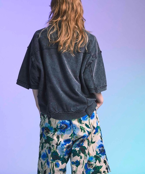 MAISON SPECIAL（メゾンスペシャル）の「《UNISEX》Chemical Over-Dyed Inside-Out Prime-Over Crew Neck T-Shirt/ケミカルオーバーダイインサイドアウトプライムオーバークルーネックTシャツ【MAISON SPECIAL/メゾンスペシャル】（Tシャツ/カットソー・メンズ・ホワイト/グレー・2/1/0）」の7枚目の写真