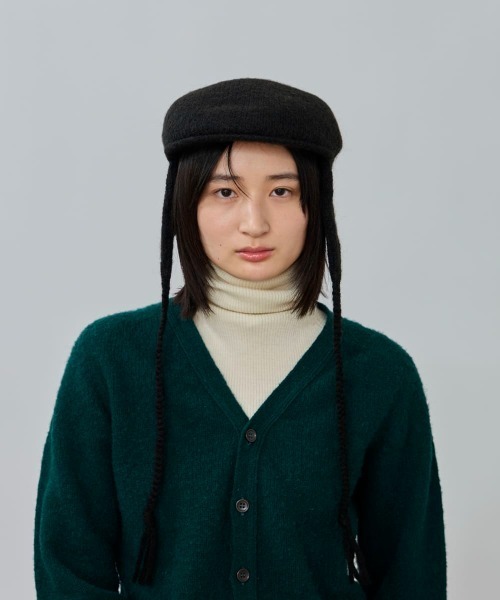OVERRIDE（オーバーライド）の「OVERRIDE  THERMO SOFT EARFLAP HUNTING / オーバーライド（ハンチング/ベレー帽・レディース・ブラック/オリーブ/ブルー・58cm）」の4枚目の写真