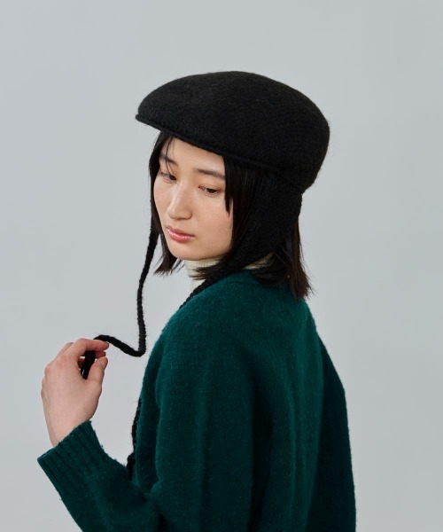 OVERRIDE（オーバーライド）の「OVERRIDE  THERMO SOFT EARFLAP HUNTING / オーバーライド（ハンチング/ベレー帽・レディース・ブラック/オリーブ/ブルー・58cm）」の5枚目の写真
