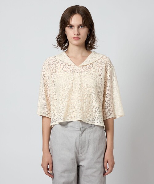 Steven Alan(スティーブンアラン)の「<Steven Alan>レース セーラーカラー ブラウス(シャツ/ブラウス・レディース・ブラック/オフホワイト・FREE)」の8枚目の写真