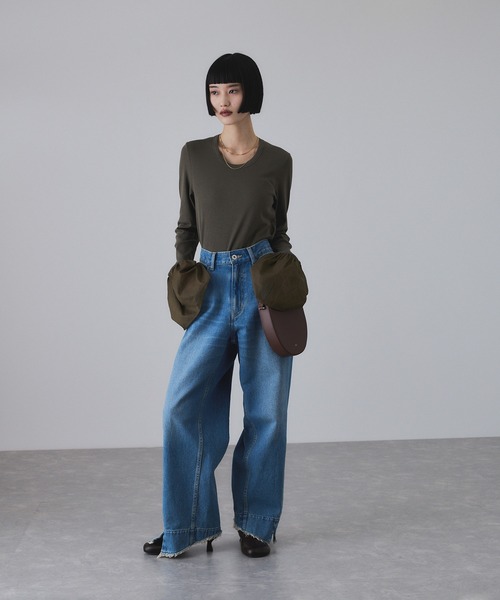 ADAM ET ROPE'（アダムエロペ）の「ラウンドブーツ（ブーツ・レディース・ダークブラウン/ブラック・23/24.5/24/23.5）」の6枚目の写真