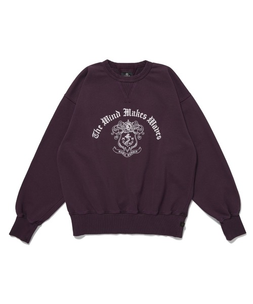 MAGIC NUMBER（マジック ナンバー）の「【MAGIC NUMBER】CREST WASHED CREW SWEAT（スウェット・メンズ・ネイビー/グリーン/バーガンディー・LARGE/MEDIUM/X-LARGE）」の4枚目の写真