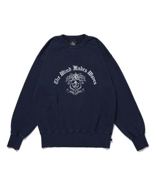 MAGIC NUMBER（マジック ナンバー）の「【MAGIC NUMBER】CREST WASHED CREW SWEAT（スウェット・メンズ・ネイビー/グリーン/バーガンディー・LARGE/MEDIUM/X-LARGE）」の5枚目の写真