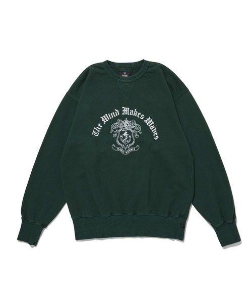 MAGIC NUMBER（マジック ナンバー）の「【MAGIC NUMBER】CREST WASHED CREW SWEAT（スウェット・メンズ・ネイビー/グリーン/バーガンディー・LARGE/MEDIUM/X-LARGE）」の6枚目の写真