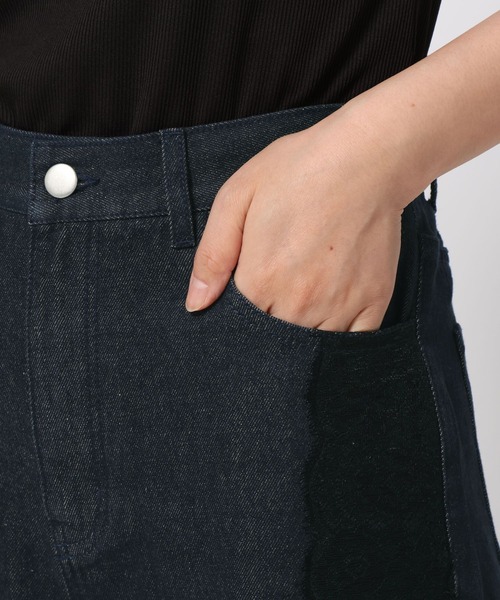 HARE（ハレ）の「サイドレースキリカエデニムパンツ(HARE)（デニムパンツ・レディース・ネイビー/ブラック・FREE）」の19枚目の写真