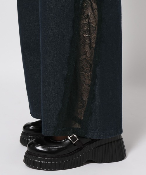 HARE（ハレ）の「サイドレースキリカエデニムパンツ(HARE)（デニムパンツ・レディース・ネイビー/ブラック・FREE）」の20枚目の写真