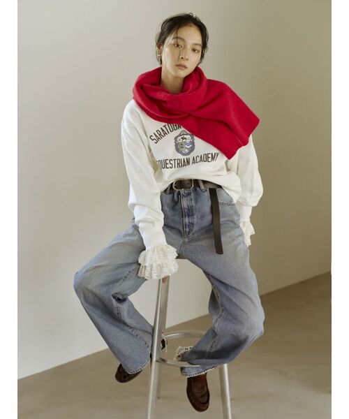 Ungrid（アングリッド）の「ヴィンテージルーズストレートデニム（デニムパンツ・レディース・ブルー・26inch/25inch/24inch/34inch/32inch）」の5枚目の写真