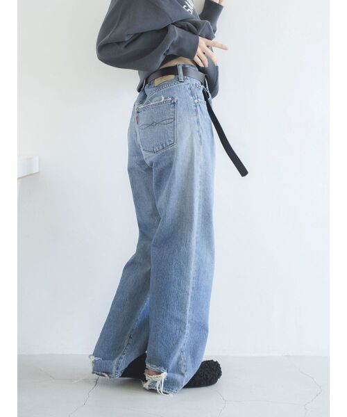 Ungrid（アングリッド）の「ヴィンテージルーズストレートデニム（デニムパンツ・レディース・ブルー・26inch/25inch/24inch/34inch/32inch）」の20枚目の写真