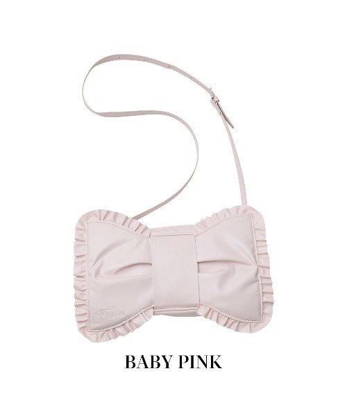 Fiorforte（フィオルフォルテ）の「Ribbon frill shoulder bag（ショルダーバッグ・レディース・ベビーピンク/ホワイト/ピンク・FREE）」の3枚目の写真
