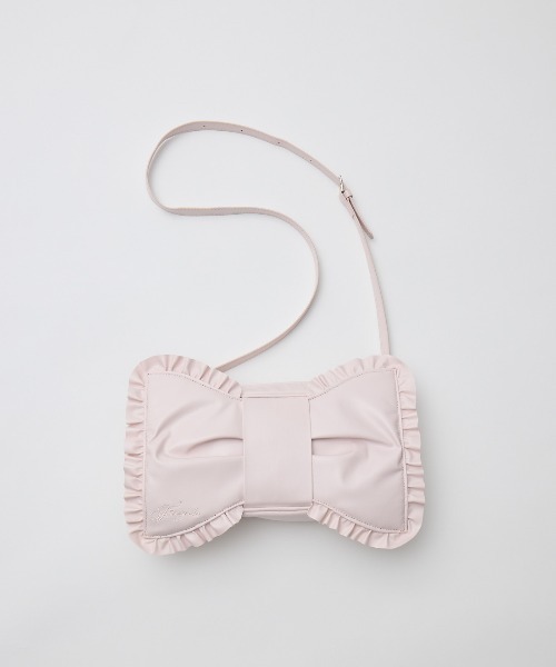 Fiorforte（フィオルフォルテ）の「Ribbon frill shoulder bag（ショルダーバッグ・レディース・ベビーピンク/ホワイト/ピンク・FREE）」の7枚目の写真