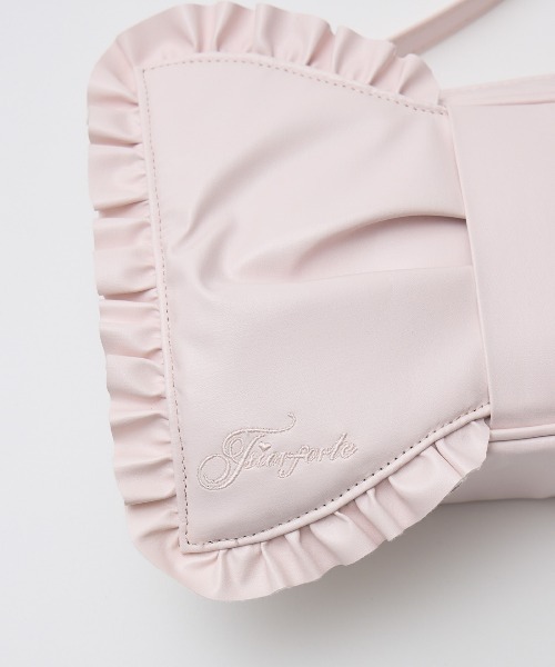 Fiorforte（フィオルフォルテ）の「Ribbon frill shoulder bag（ショルダーバッグ・レディース・ベビーピンク/ホワイト/ピンク・FREE）」の8枚目の写真