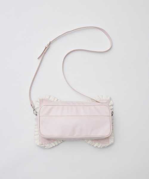 Fiorforte（フィオルフォルテ）の「Ribbon frill shoulder bag（ショルダーバッグ・レディース・ベビーピンク/ホワイト/ピンク・FREE）」の9枚目の写真